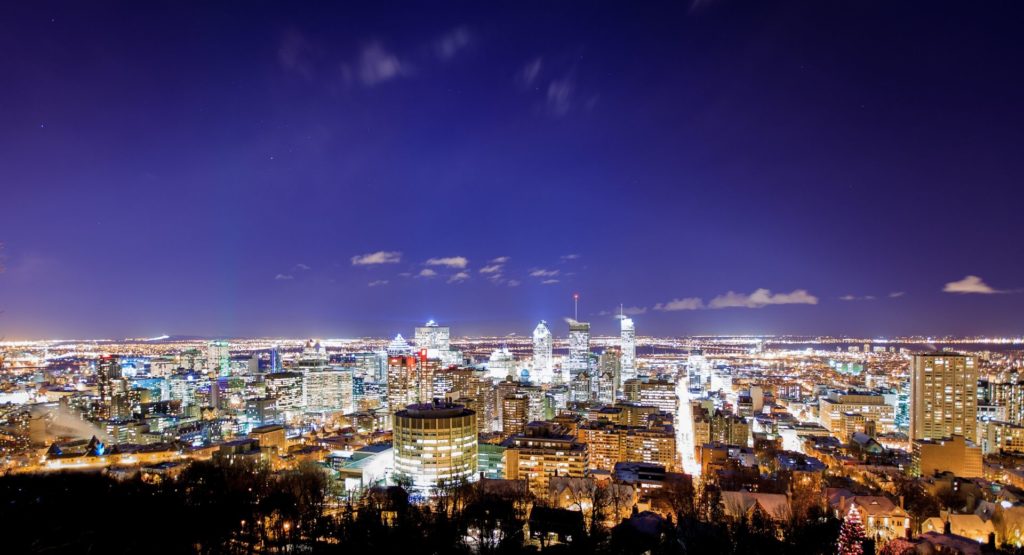 montreal city at night